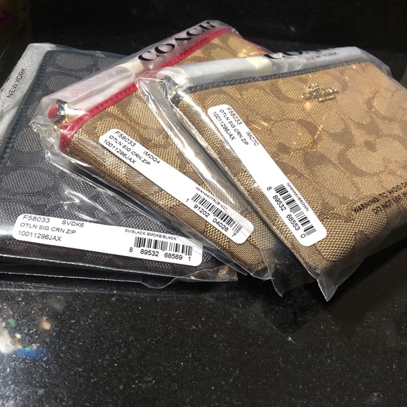 Coach Corner Zip Wristlet - Picture 2 of 2